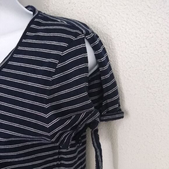 J Crew Striped Tie-Shoulder T-shirt - Picture 4 of 10